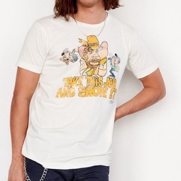 NWOT Midnight Rider Johnny Paycheck Take This Job & Shove It Unisex Tee Sz Large - Picture 2 of 10